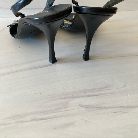 Burberry Leather Buckle Heels Open Toe 41.5 11.5 - Picture 6 of 8